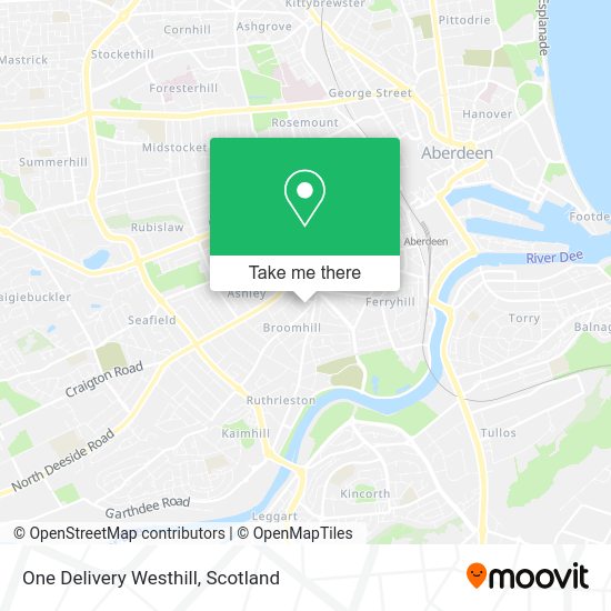 One Delivery Westhill map