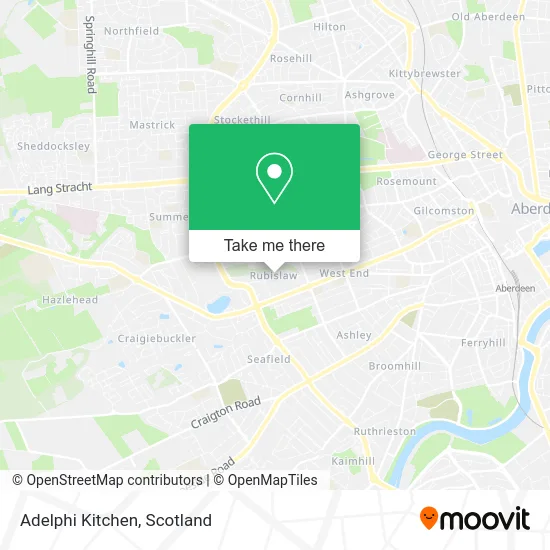 Adelphi Kitchen map