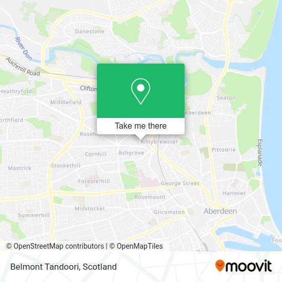 Belmont Tandoori map
