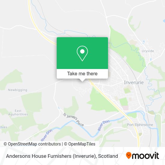 Andersons House Furnishers (Inverurie) map