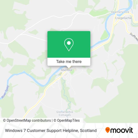 Windows 7 Customer Support Helpline map
