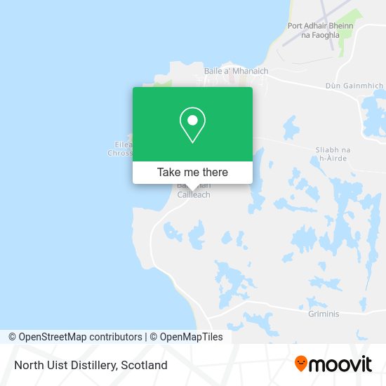 North Uist Distillery map