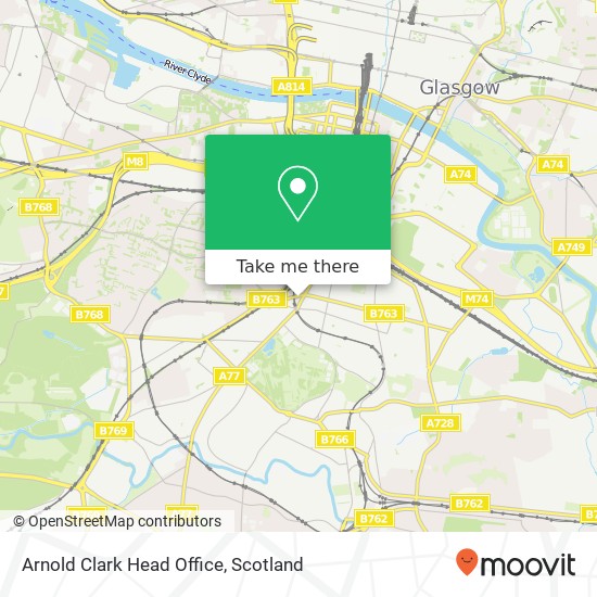 Arnold Clark Head Office map