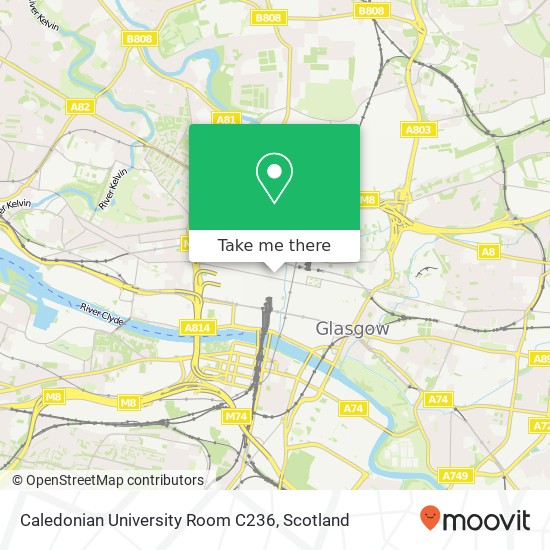 Caledonian University Room C236 map