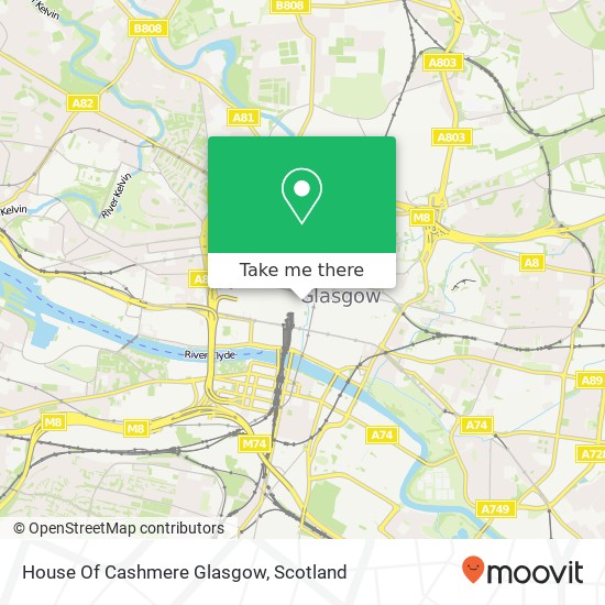 House Of Cashmere Glasgow map