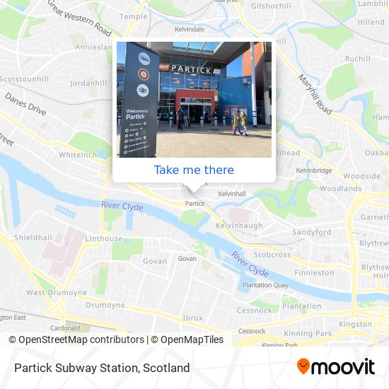 Partick Subway Station map