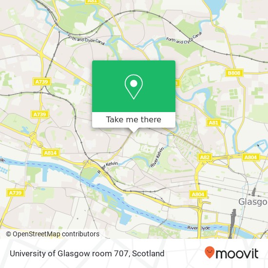 University of Glasgow room 707 map