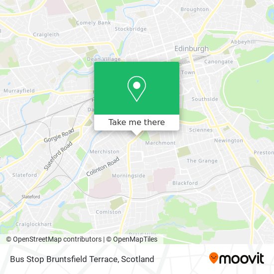 Bus Stop Bruntsfield Terrace map