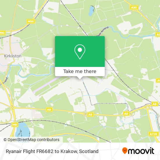 Ryanair Flight FR6682 to Krakow map