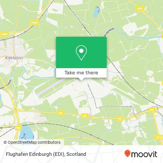 Flughafen Edinburgh (EDI) map