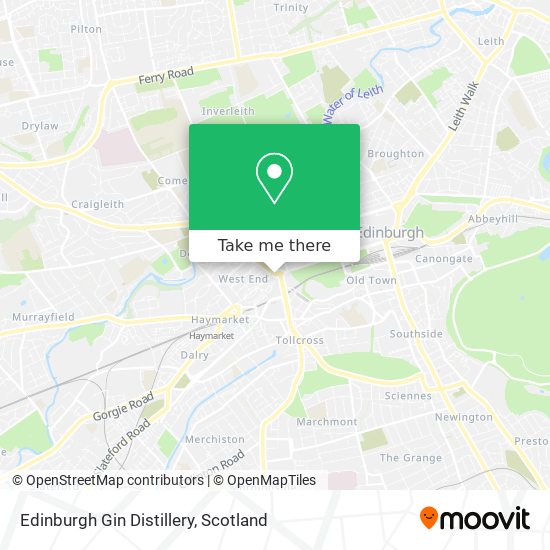 Edinburgh Gin Distillery map