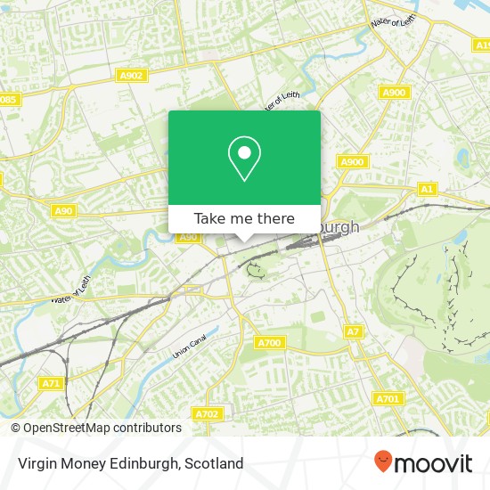 Virgin Money Edinburgh map