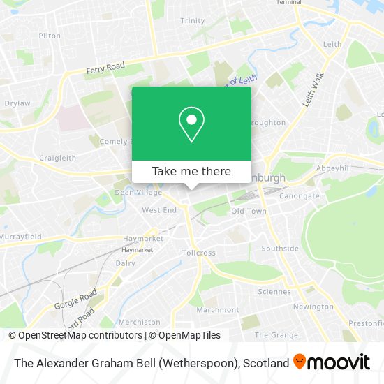 The Alexander Graham Bell (Wetherspoon) map