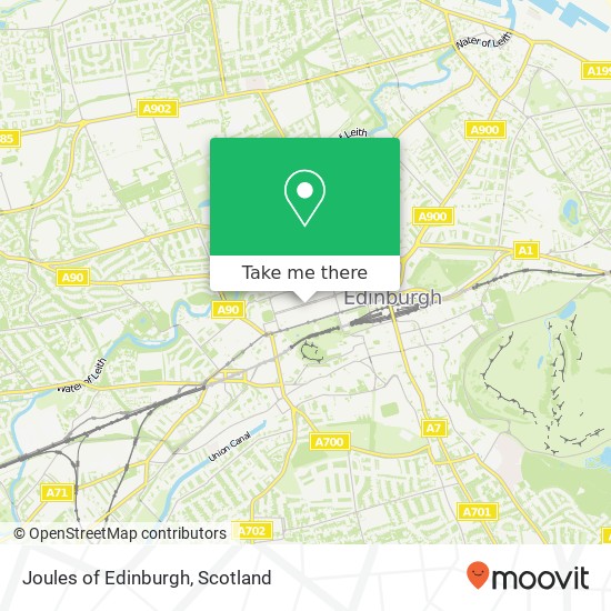 Joules of Edinburgh map