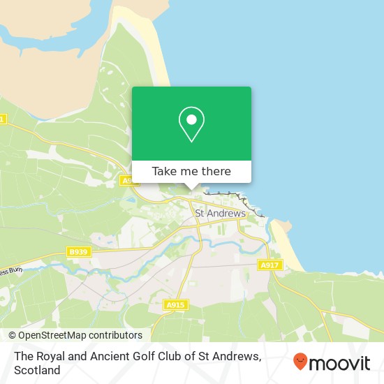 The Royal and Ancient Golf Club of St Andrews map