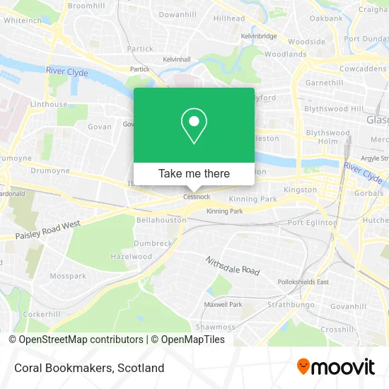 Coral Bookmakers map
