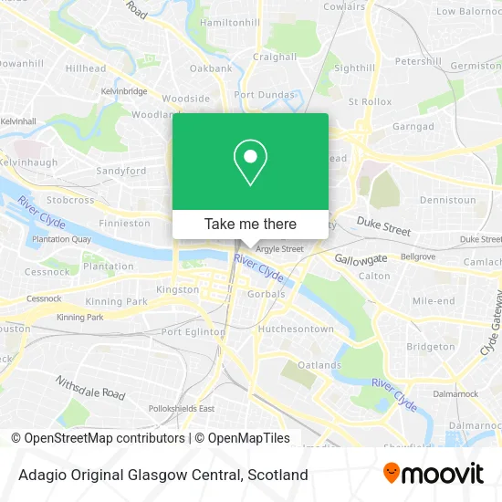 Adagio Original Glasgow Central map