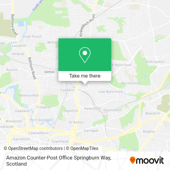 Amazon Counter-Post Office Springburn Way map