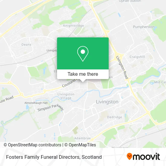 Fosters Family Funeral Directors map