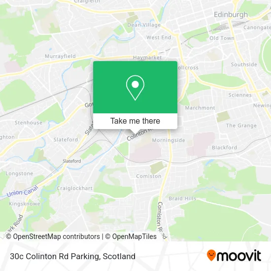 30c Colinton Rd Parking map