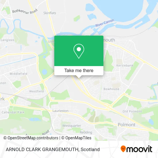 ARNOLD CLARK GRANGEMOUTH map