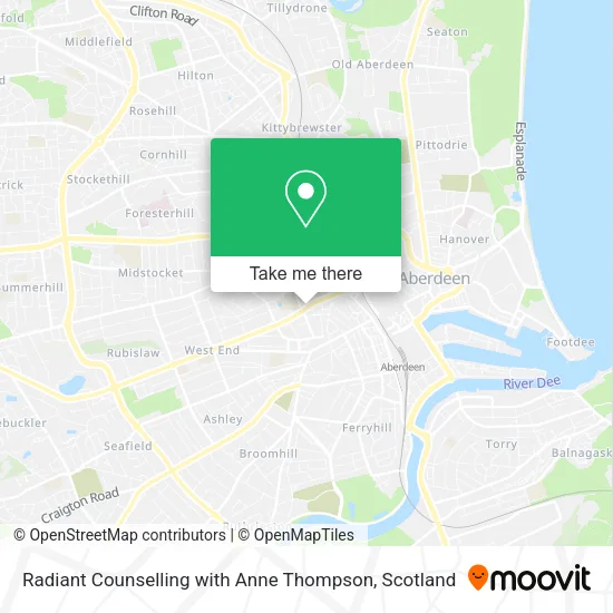Radiant Counselling with Anne Thompson map