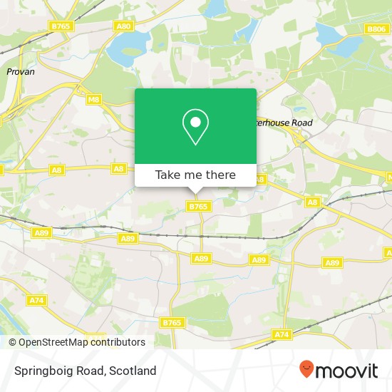 Springboig Road map