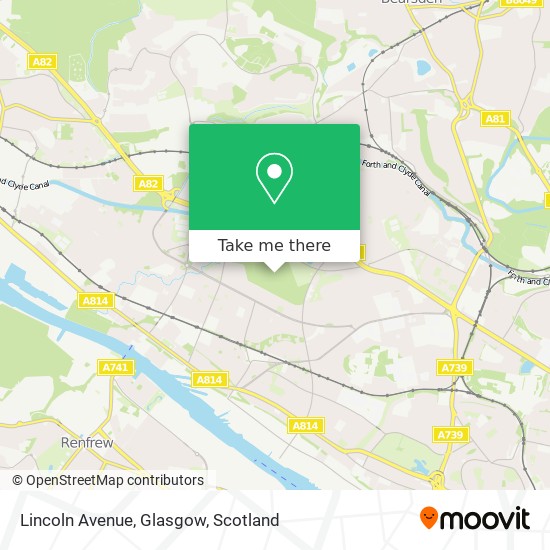 Lincoln Avenue, Glasgow map