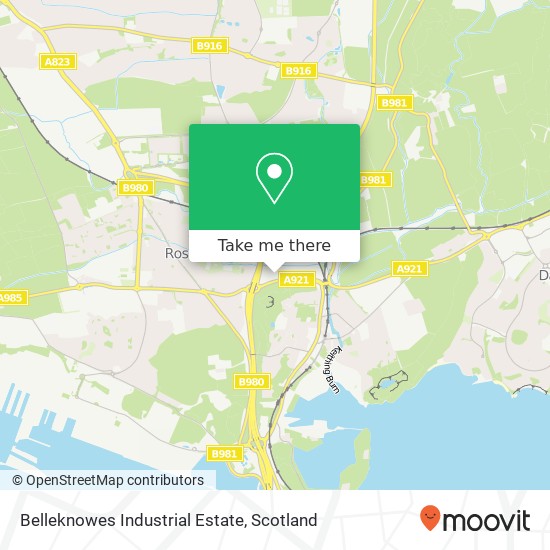 Belleknowes Industrial Estate map