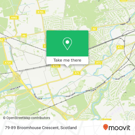 79-89 Broomhouse Crescent map