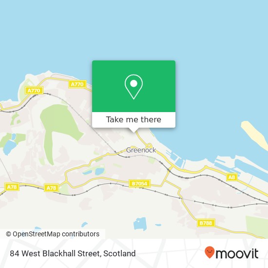 84 West Blackhall Street map