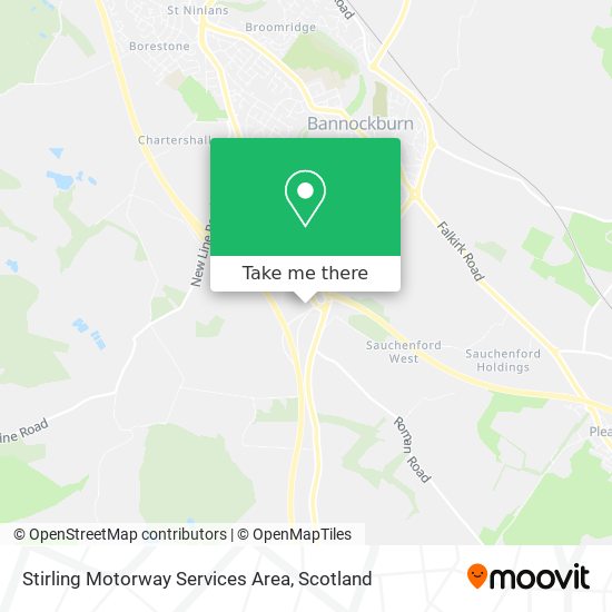 Stirling Motorway Services Area map