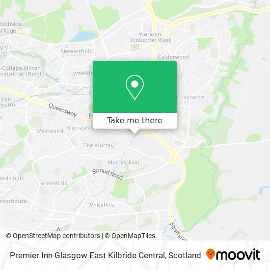 Premier Inn Glasgow East Kilbride Central map