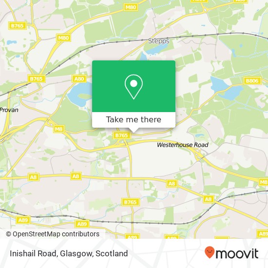 Inishail Road, Glasgow map