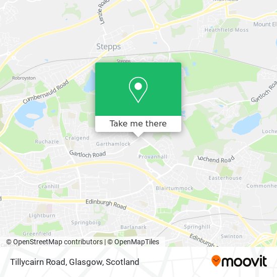 Tillycairn Road, Glasgow map