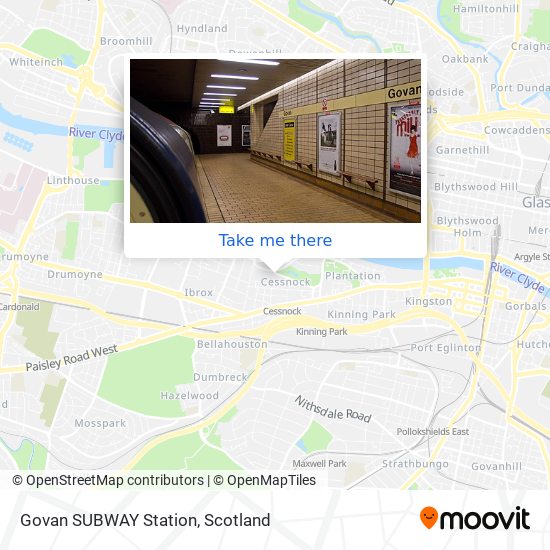 Govan SUBWAY Station map