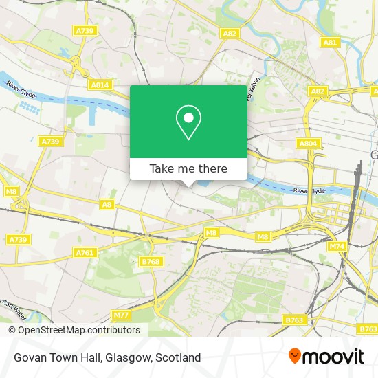 Govan Town Hall, Glasgow map