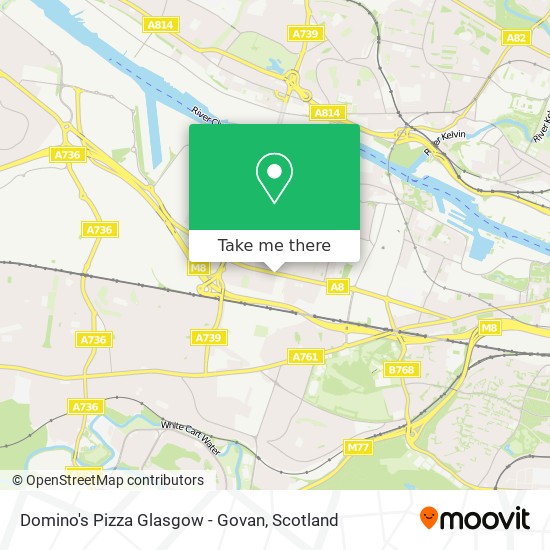 Domino's Pizza Glasgow - Govan map