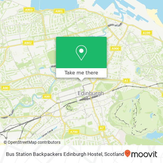 Bus Station Backpackers Edinburgh Hostel map