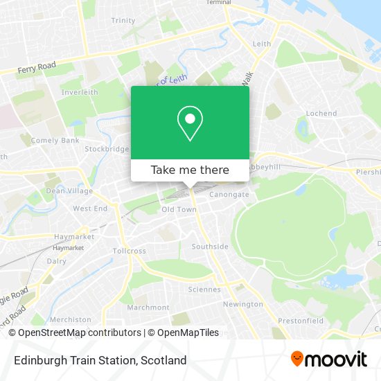 Edinburgh Train Station map