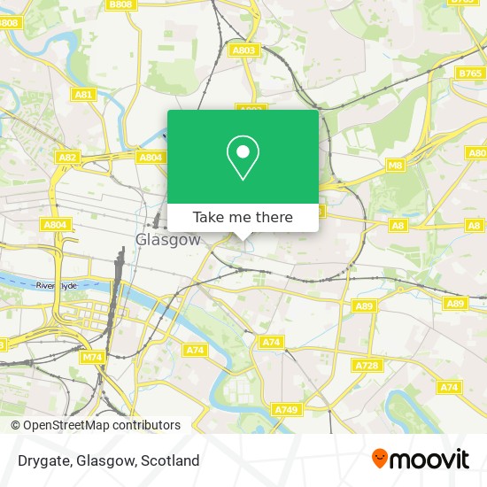 Drygate, Glasgow map