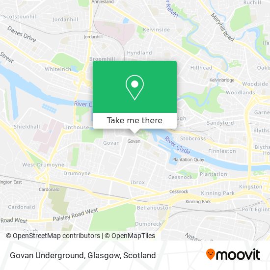 Govan Underground, Glasgow map