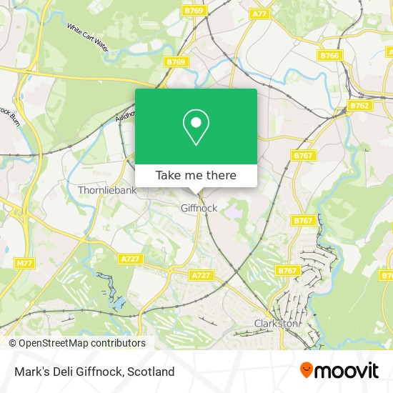 Mark's Deli Giffnock map