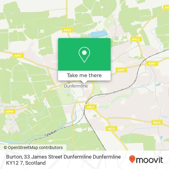 Burton, 33 James Street Dunfermline Dunfermline KY12 7 map