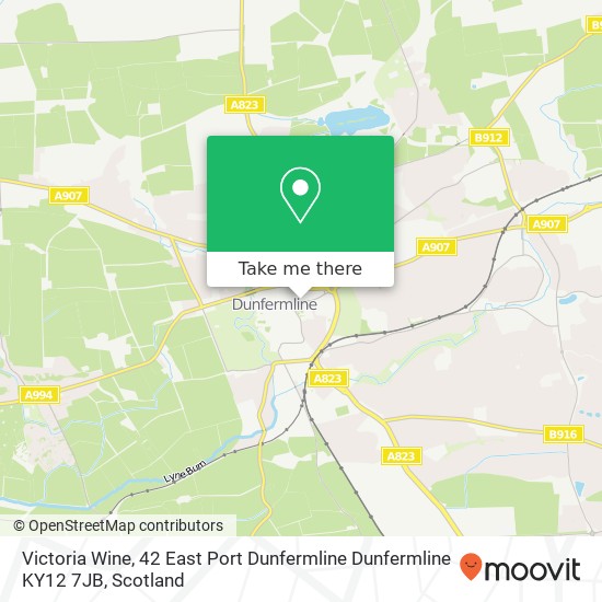 Victoria Wine, 42 East Port Dunfermline Dunfermline KY12 7JB map