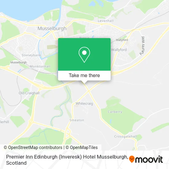 Premier Inn Edinburgh (Inveresk) Hotel Musselburgh map