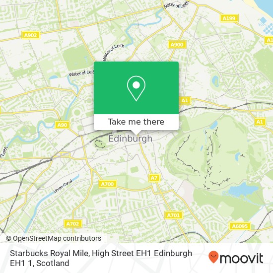 Starbucks Royal Mile, High Street EH1 Edinburgh EH1 1 map