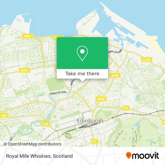 Royal Mile Whiskies map