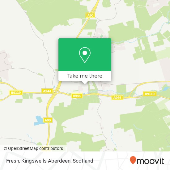 Fresh, Kingswells Aberdeen map
