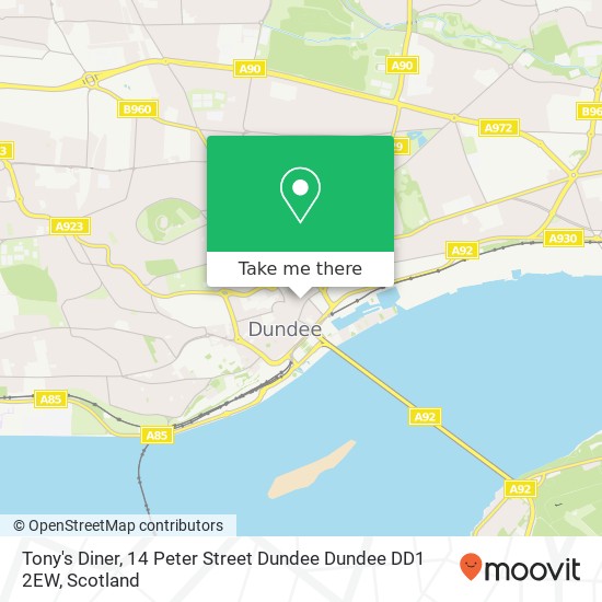 Tony's Diner, 14 Peter Street Dundee Dundee DD1 2EW map